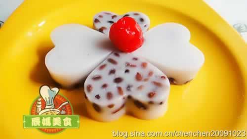 椰香红豆糕的做法(甜品)