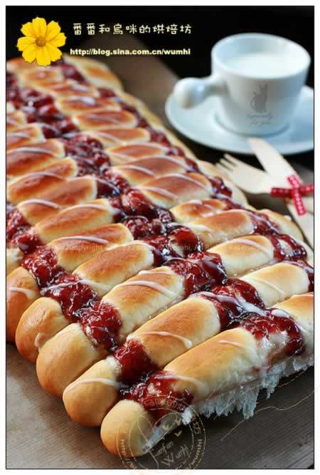 香甜果酱排包的做法