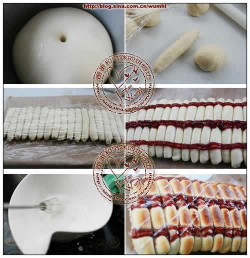 香甜果酱排包的做法