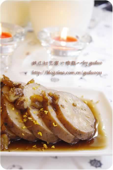 蜜汁糖藕的做法(最传统的甜点)