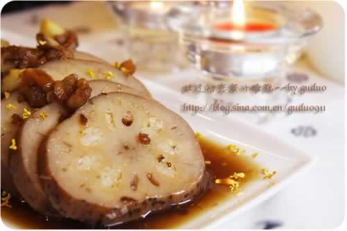 蜜汁糖藕的做法(最传统的甜点)