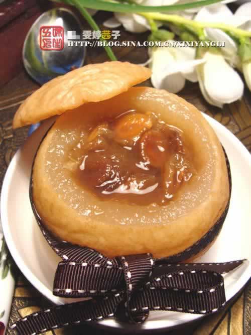 罗汉果川贝炖雪梨的做法(家庭食疗-清肺止咳的水果盅)