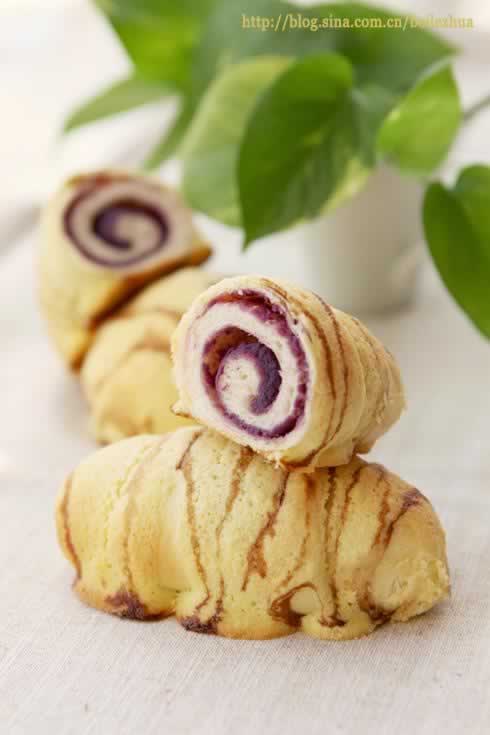 紫薯虎皮墨西哥包的做法(早餐菜谱)