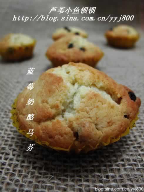 蓝莓奶酪马芬的做法(早餐菜谱)
