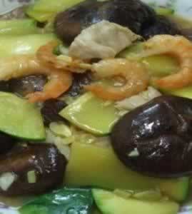 虾干香菇小南瓜的做法 虾干香菇小南瓜的做法