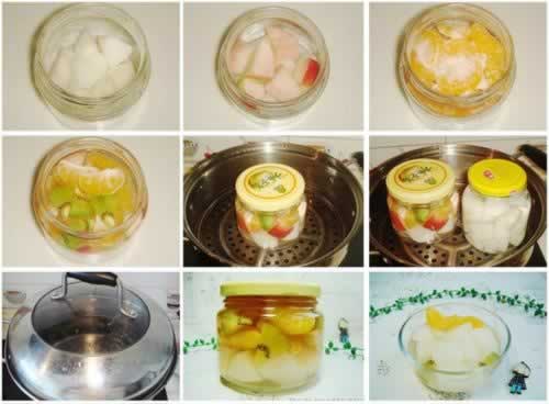 自制什锦水果罐头的做法(甜品)