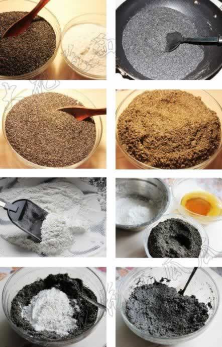 黑芝麻糕的做法(中式点心)