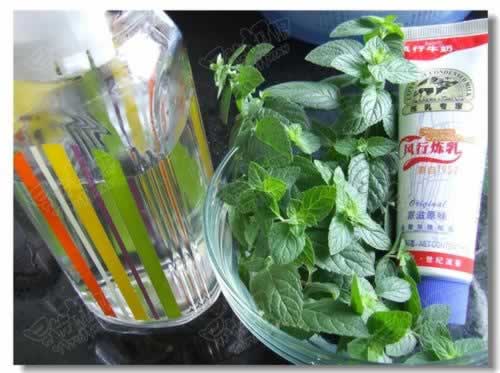 炼乳薄荷沙冰的做法(自制冷饮)