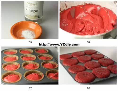 ��ɫ�����ֽ���������������Ͳ���-Red Velvet Cupcakes��