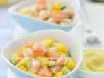 芒果鲜虾三文鱼沙拉的做法,怎么做,如何做,图解详细步骤的做法