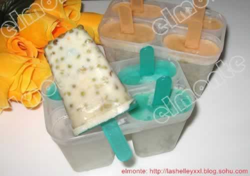 椰奶绿豆冰棒的做法(自制冷饮)