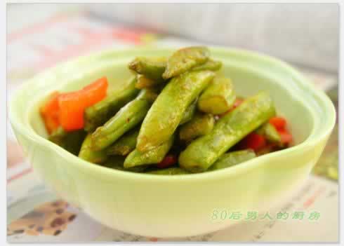 辣炒四季豆的做法(素菜菜谱)