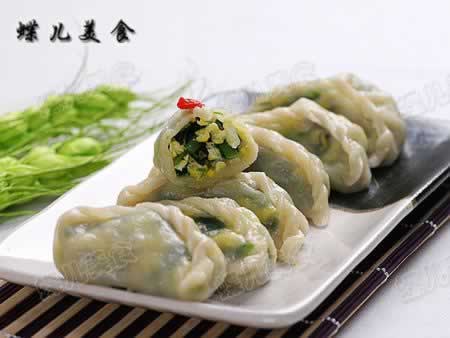 韭菜鸡蛋烫面蒸饺的做法(早餐菜谱)