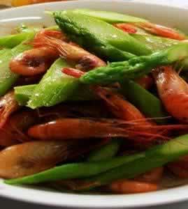 芦笋炒河虾_芦笋炒河虾的做法_芦笋炒河虾怎么做的做法