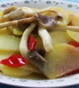 秀珍菇炒土豆片_秀珍菇炒土豆片的做法_秀珍菇炒土豆片怎么做的做法