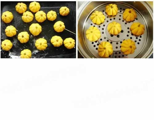 南瓜豆沙包的做法(早餐菜谱)