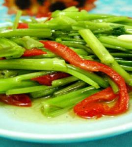 清炒空心菜梗_清炒空心菜梗的做法_清炒空心菜梗怎么做的做法