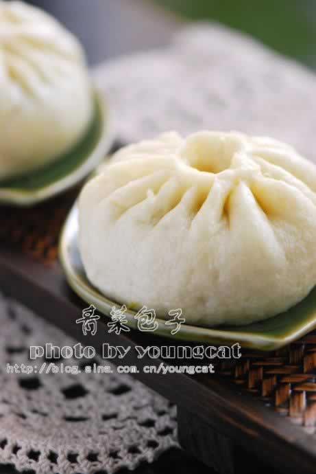 青菜香菇干贝包的做法(早餐菜谱)