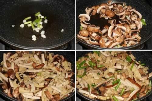鱼饼炒蘑菇的做法(素菜菜谱)