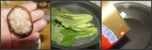 香菇酿肉扒油菜的做法(荤素搭配菜谱)