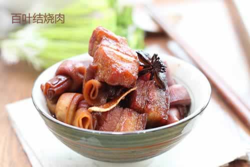 百叶结烧肉的做法(荤菜菜谱)