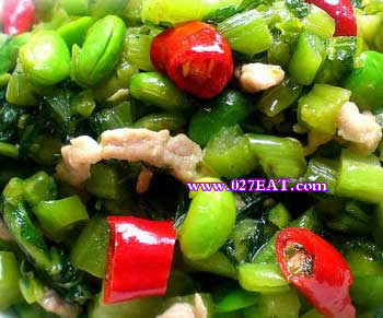 西瓜皮毛豆炒肉丝_西瓜皮毛豆炒肉丝的做法_图解西瓜皮毛豆炒肉丝怎么做,如何做的做法