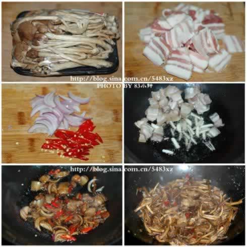 干锅茶树菇的做法(素菜菜谱)