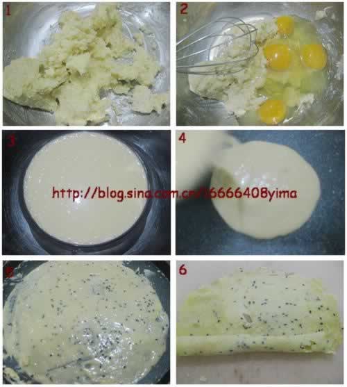 自制黑芝麻椰香蛋卷的做法(零食菜谱)