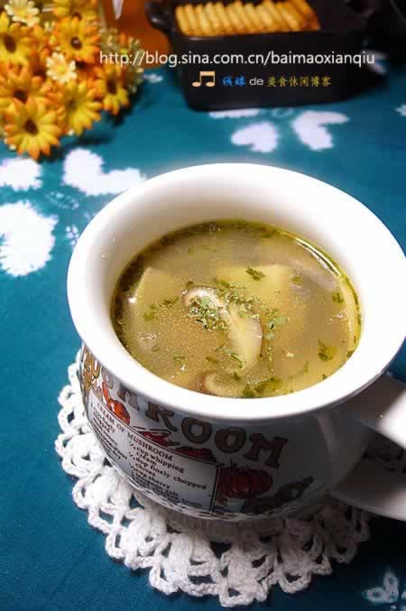 干贝菌菇浓汤的做法(营养靓汤菜谱)