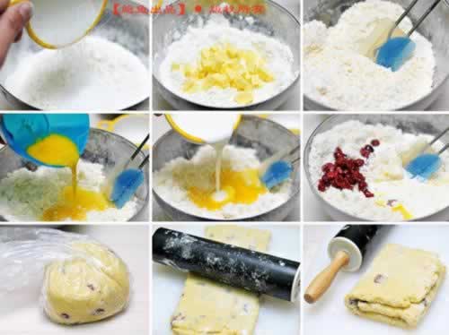 蔓越莓司康的做法(英伦下午茶菜谱)