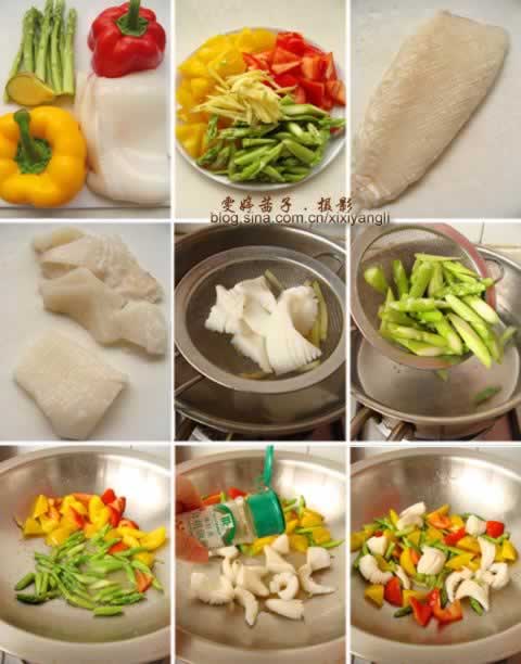 墨鱼卷烩杂蔬的做法(海鲜菜谱)