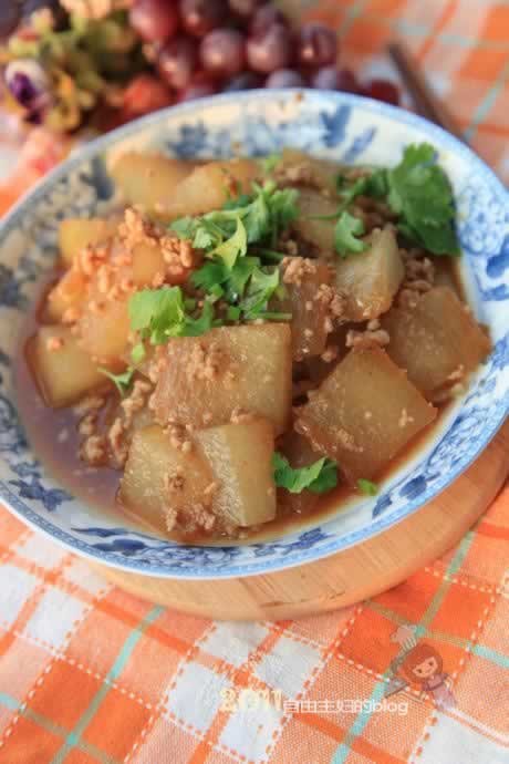 肉末烧冬瓜的做法(素菜菜谱)