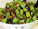 榄菜肉末四季豆的做法,怎么做,如何做,图解详细步骤的做法