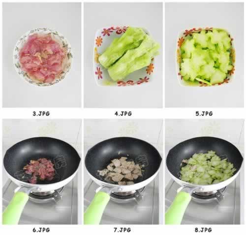 豉香里脊炒西兰花梗的做法(荤素搭配)