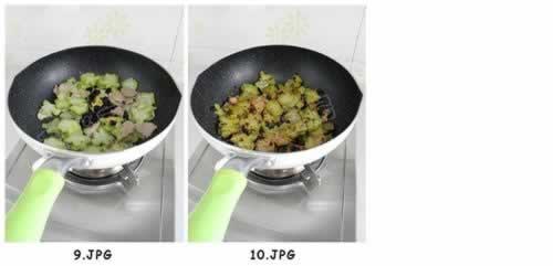 豉香里脊炒西兰花梗的做法(荤素搭配)