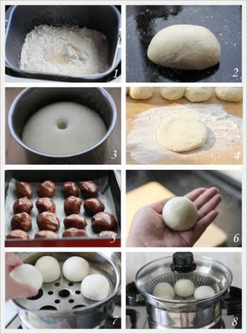 手工豆沙包的做法(中式基础面点菜谱)