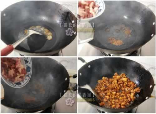 菠萝炒鸭肉粒的做法(节日水果菜)