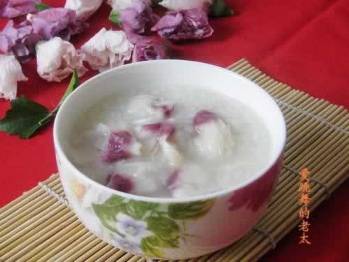 木槿花糯米粥的做法