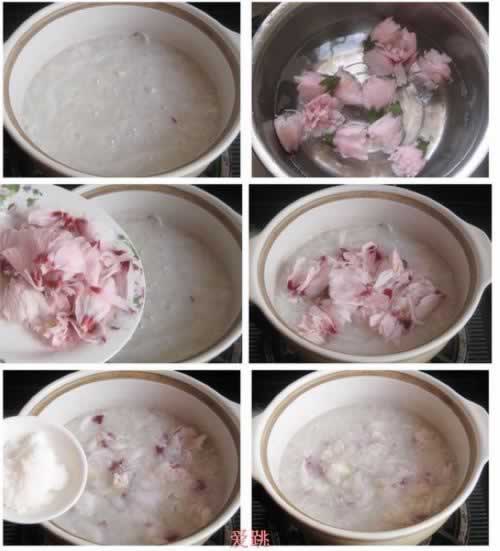 木槿花糯米粥的做法