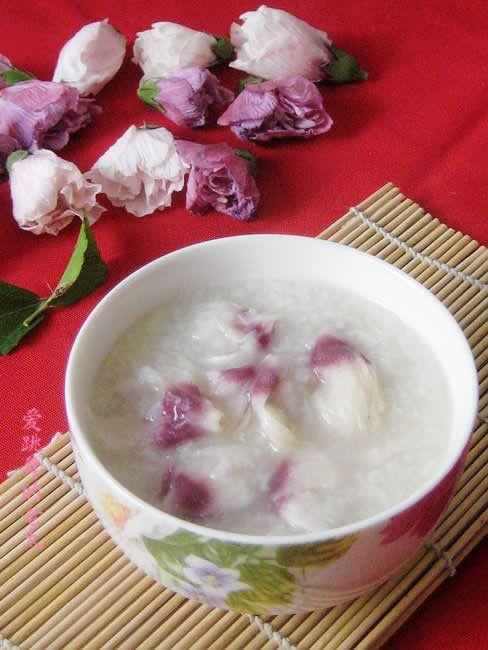 木槿花糯米粥的做法
