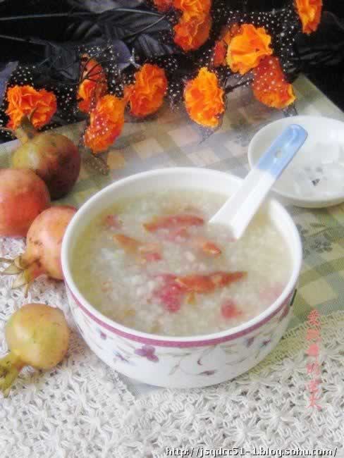石榴花糯米粥的做法