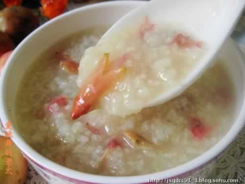 石榴花糯米粥的做法