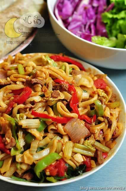 二节子炒面的做法