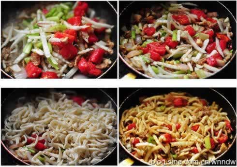 二节子炒面的做法