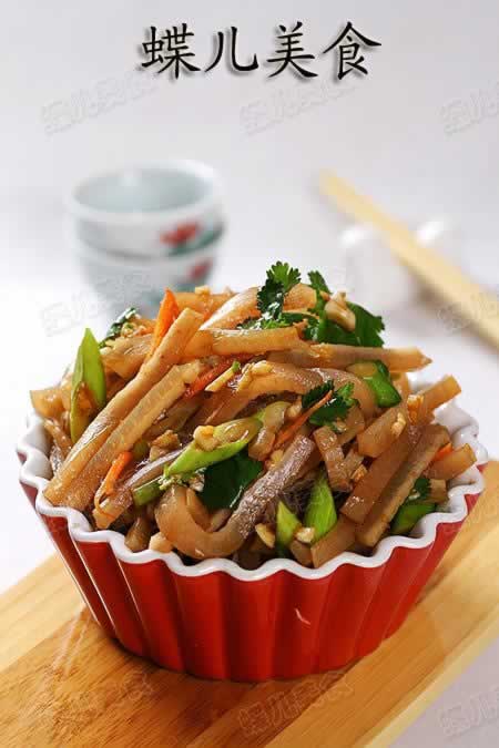 凉拌猪皮的做法