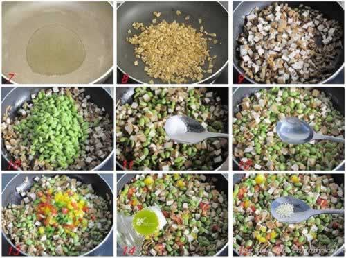 大头菜炒毛豆的做法