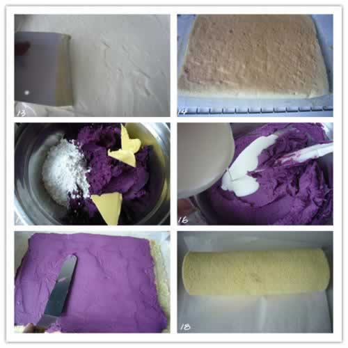 紫薯蛋糕卷的做法