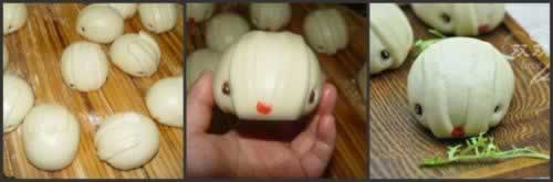 兔子豆沙包的做法