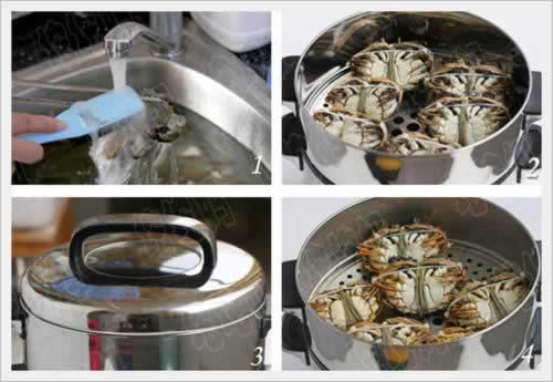 清蒸大闸蟹和螃蟹粉丝煲的做法