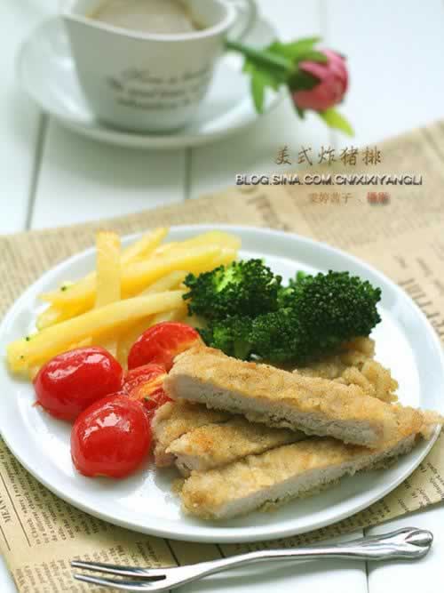 美式黄金炸猪排的做法